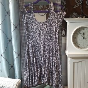 Midnight Hour Gray Cold Shoulder Skull Dress